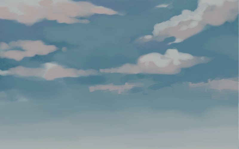 A darkened sky, has been darkened to make buttons on the phone visible.